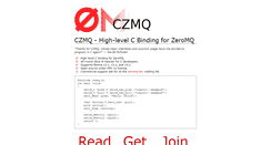 Desktop Screenshot of czmq.zeromq.org